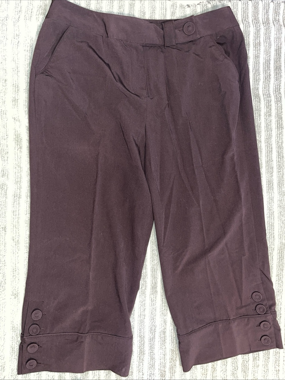 Larry Levine chocolate brown-Cropped Pants